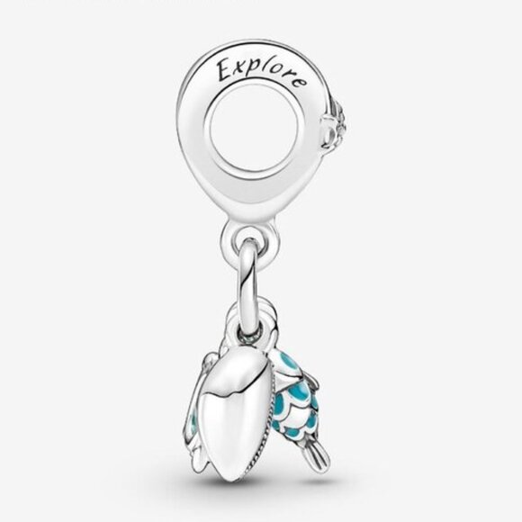 Pandora Fish, Sea Turtle & Conch Triple Dangle Charm - Picture 4 of 6
